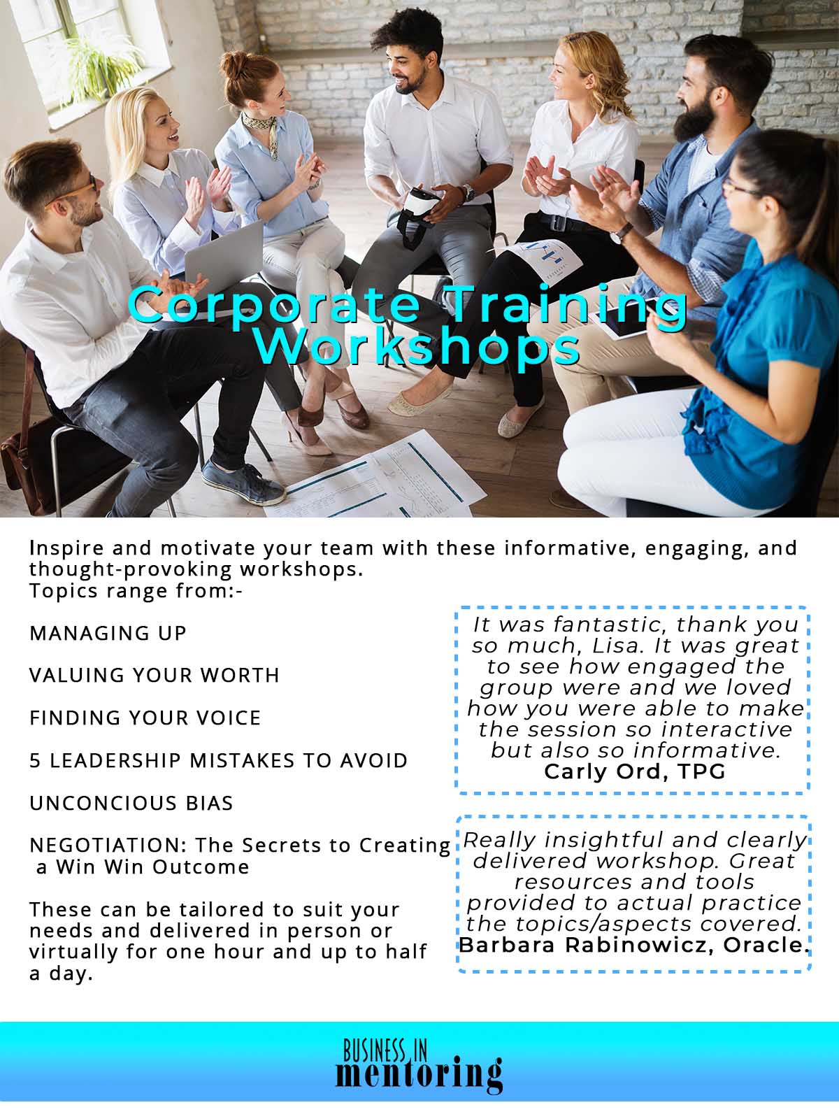 Business in Mentoring Corporate Training